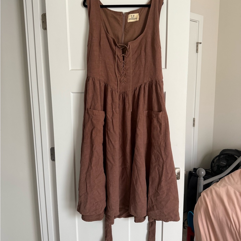 Fashion Brand Company Brown Midi Dress